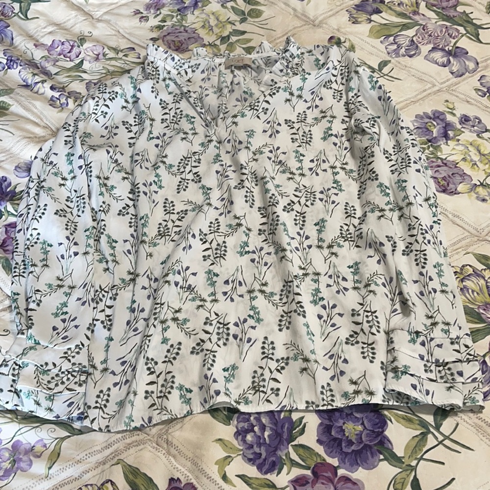 Loft Floral Print Blouse